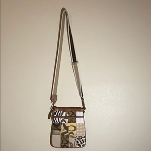 Multi color brown purse